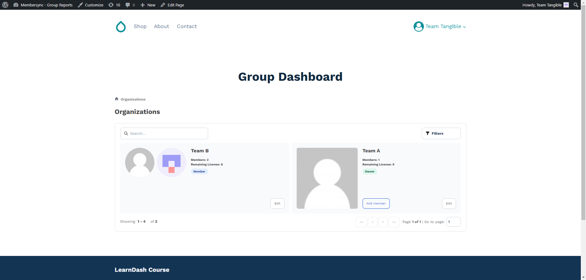 Group Dashboard